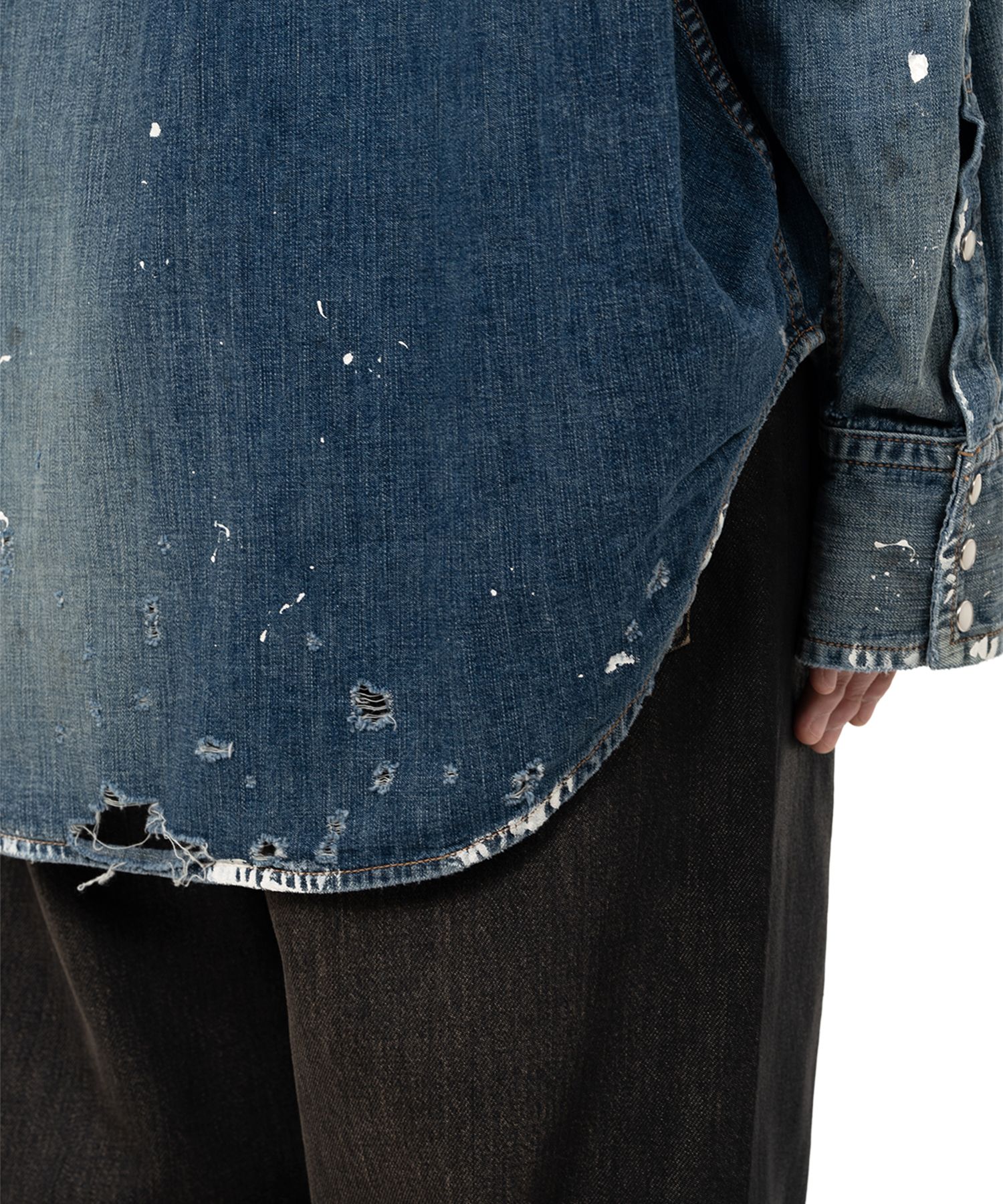 Distressed Denim Shirt