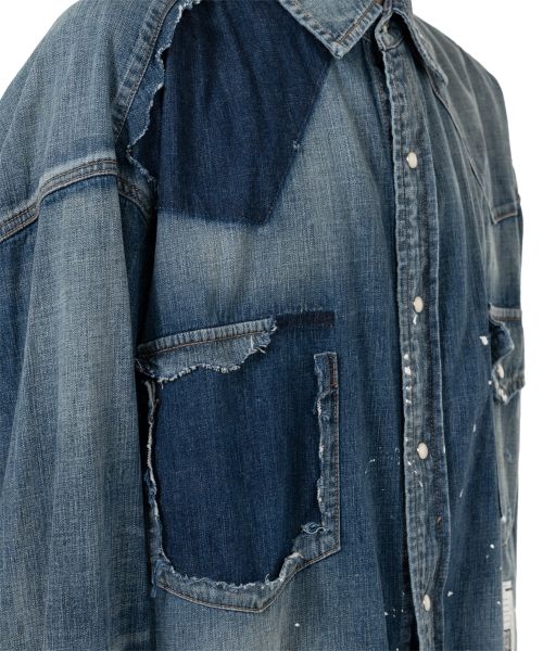 Distressed Denim Shirt