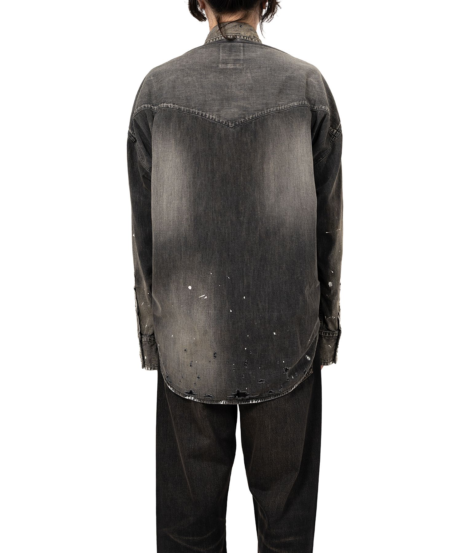 Distressed Denim Shirt