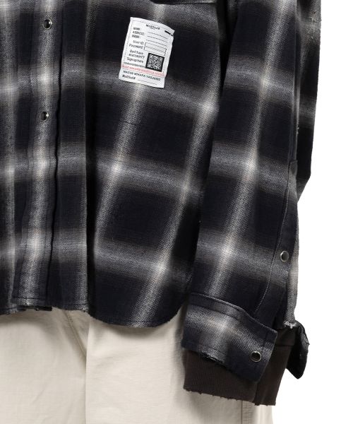 Hoodie Combine Checkered Shirt