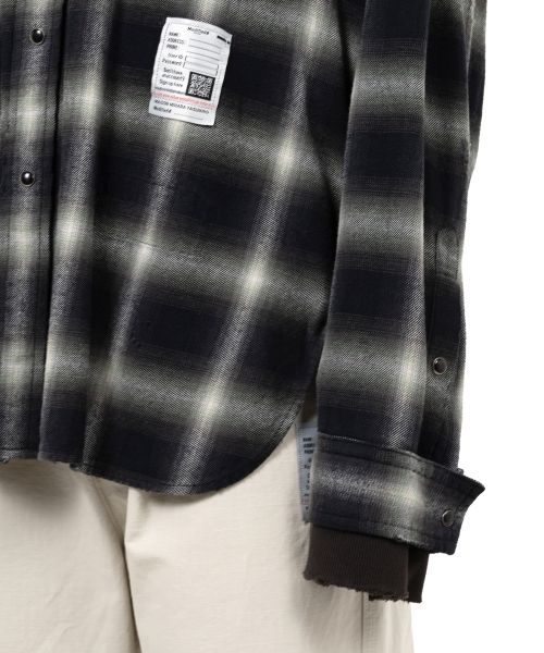 Hoodie Combine Checkered Shirt