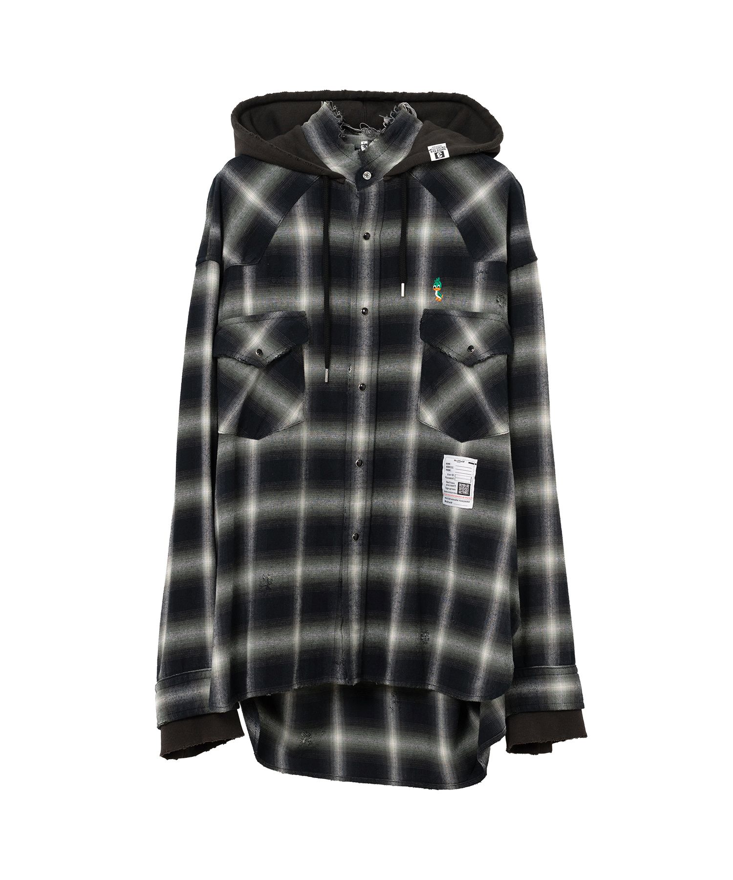 すぐにお届け♪ ミハラヤスヒロ チェックシャツ フーディー Maison MIHARA YASUHIRO ONLINE STORE（メゾンミハラヤスヒロ