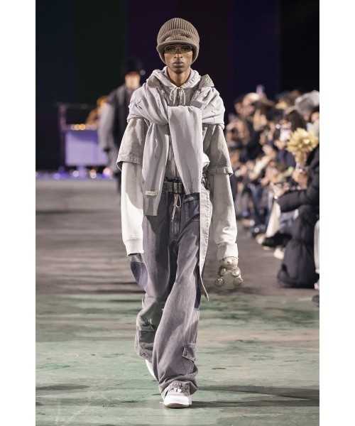 Corduroy Hooded Layered Shirt