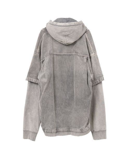 Corduroy Hooded Layered Shirt