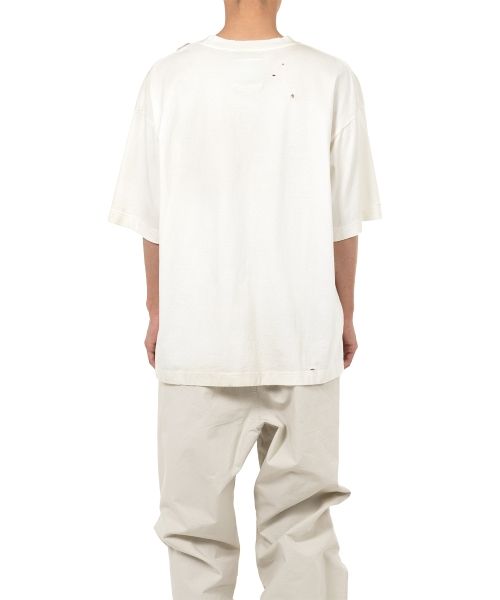 Cat Printed Embellished Distressed T-shirt