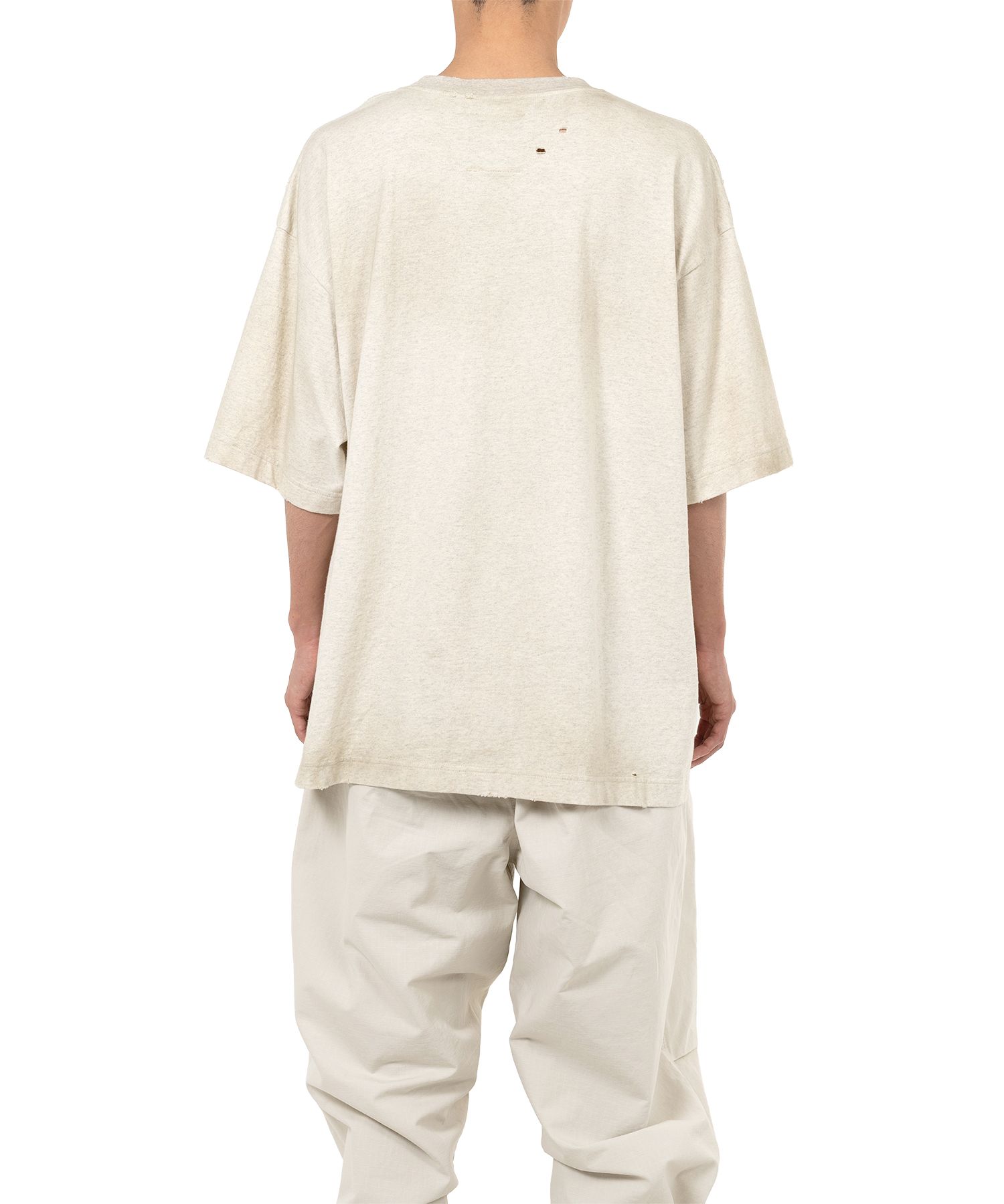 MIHARA YASUHIRO レイヤード風ダメージ加工プリントTシャツ MMY