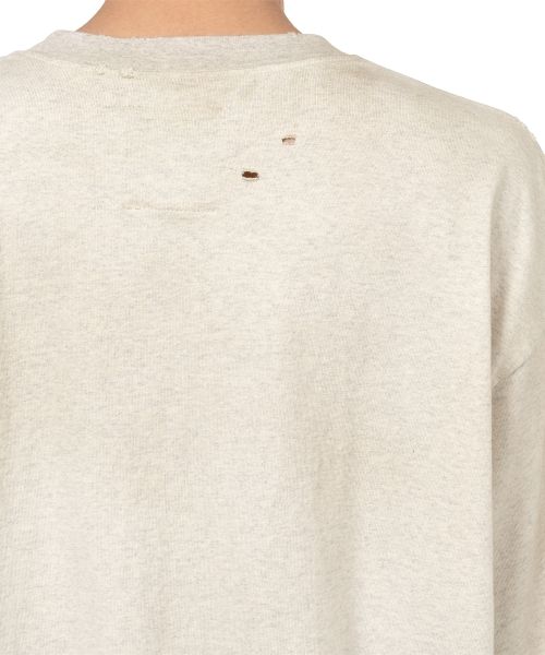 Cat Printed Embellished Distressed T-shirt