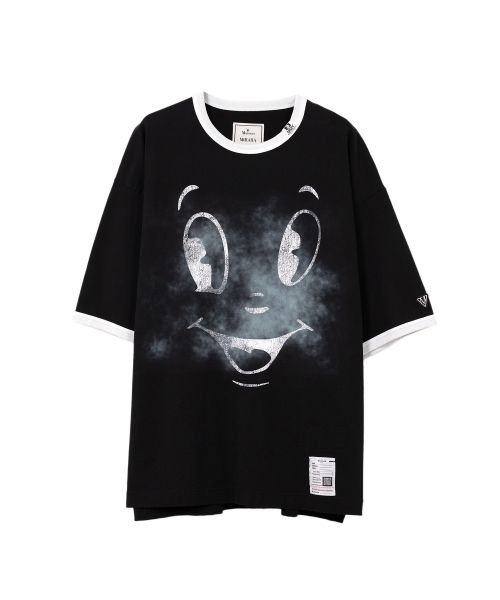Happy Face Printed Ringer T-shirt