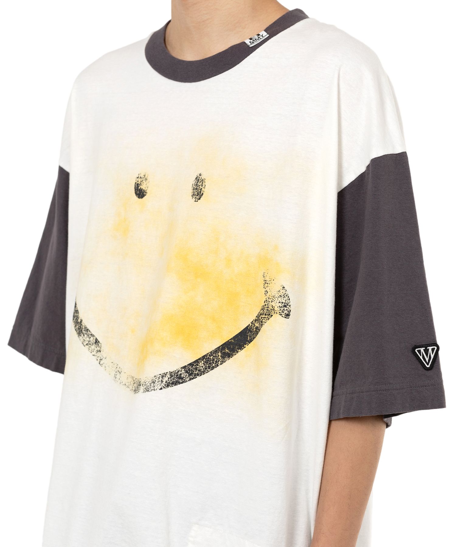 【MIHARAYASUHIRO】Smily Face Printed Ringer Tシャツ 全３色 Maison MIHARA YASUHIRO - Smily Face Printed Ringer T-shirt