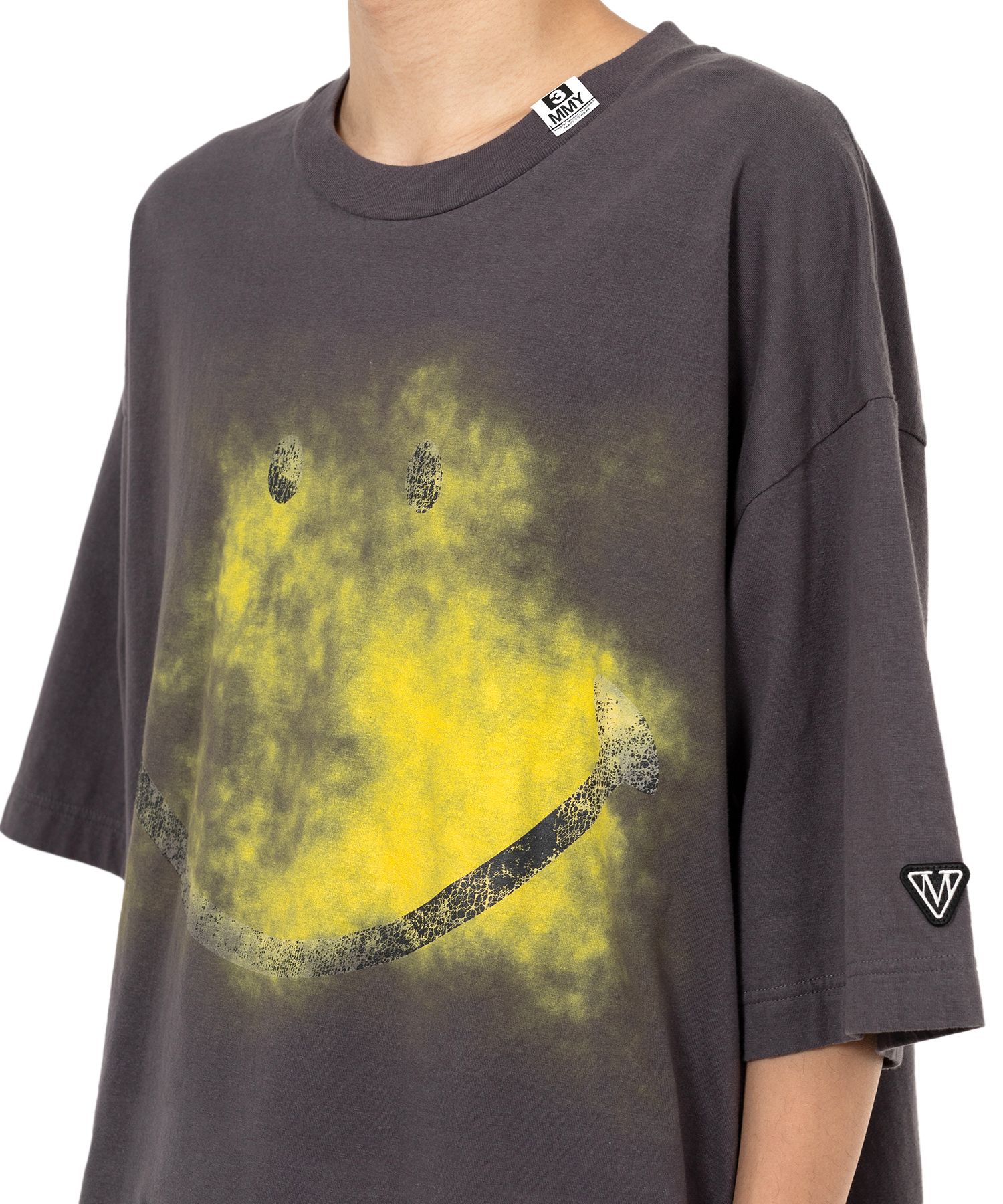 Smily Face Printed Ringer T-shirt