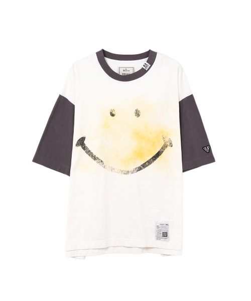 Smily Face Printed Ringer T-shirt