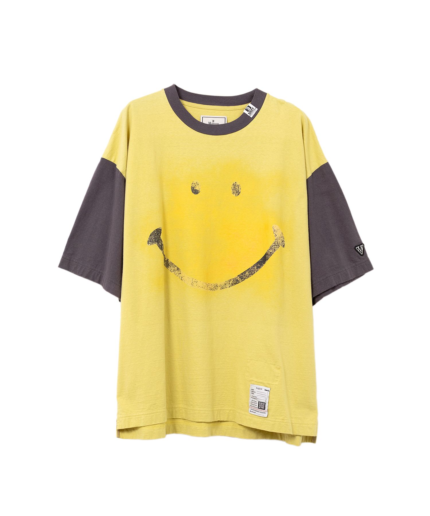 Smily Face Printed Ringer T-shirt