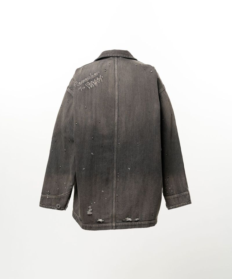 Stripe Denim Chore Jacket