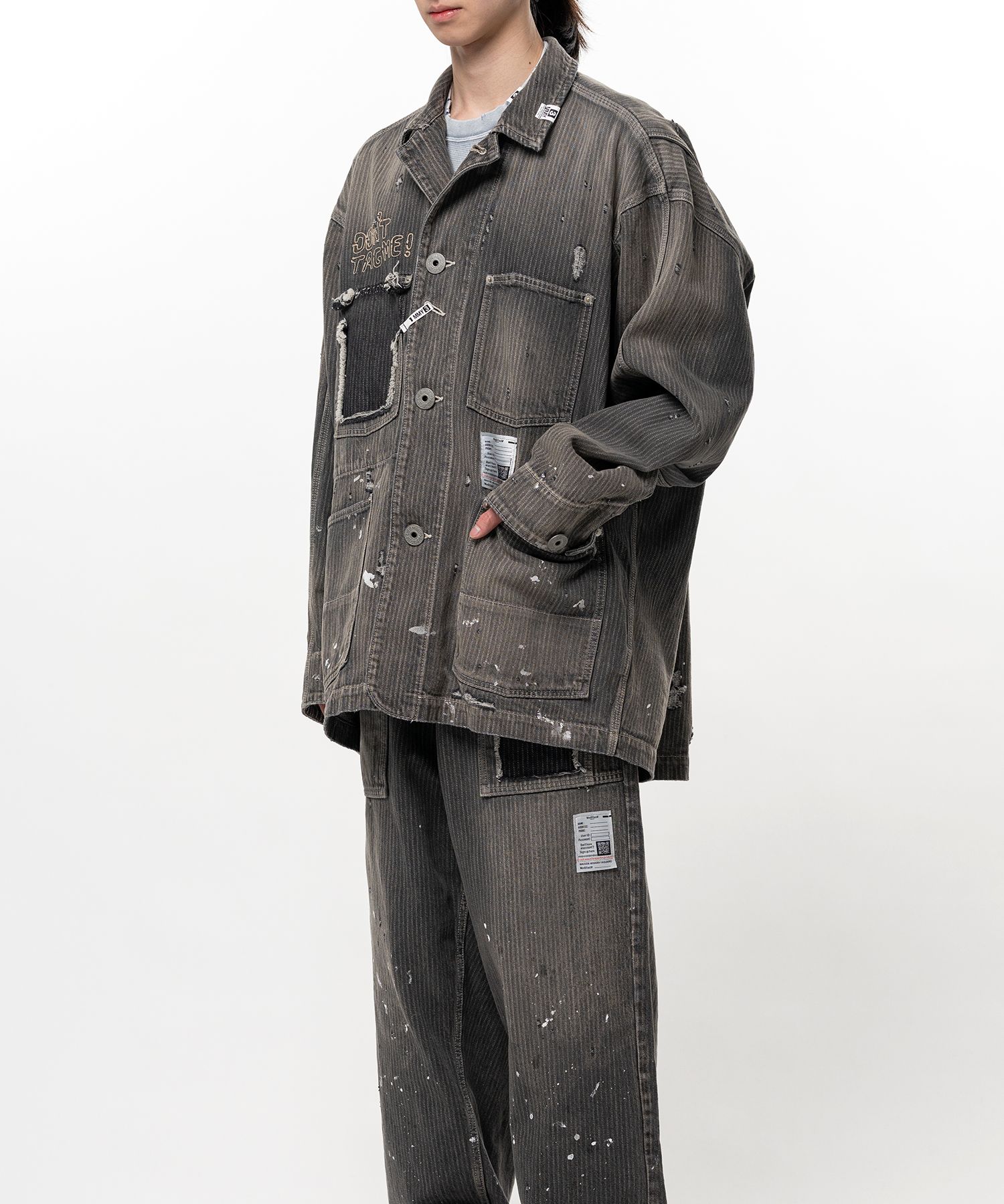 Stripe Denim Chore Jacket