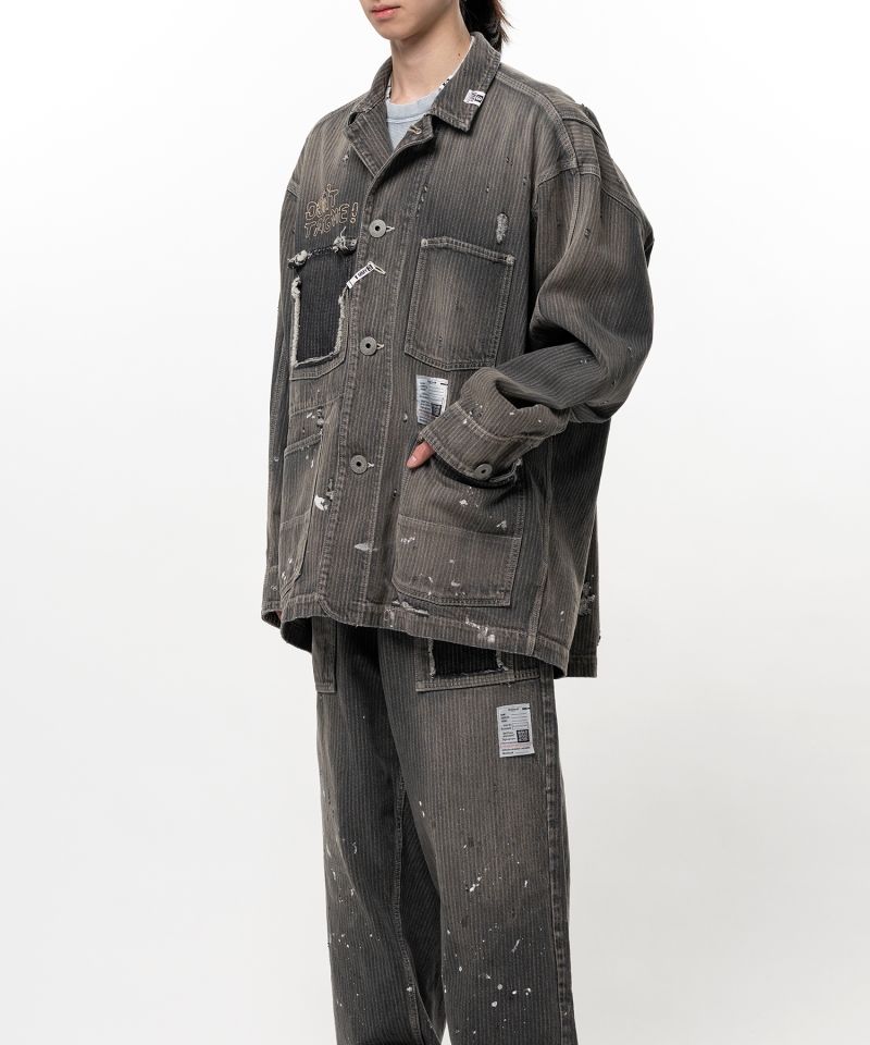 Stripe Denim Chore Jacket