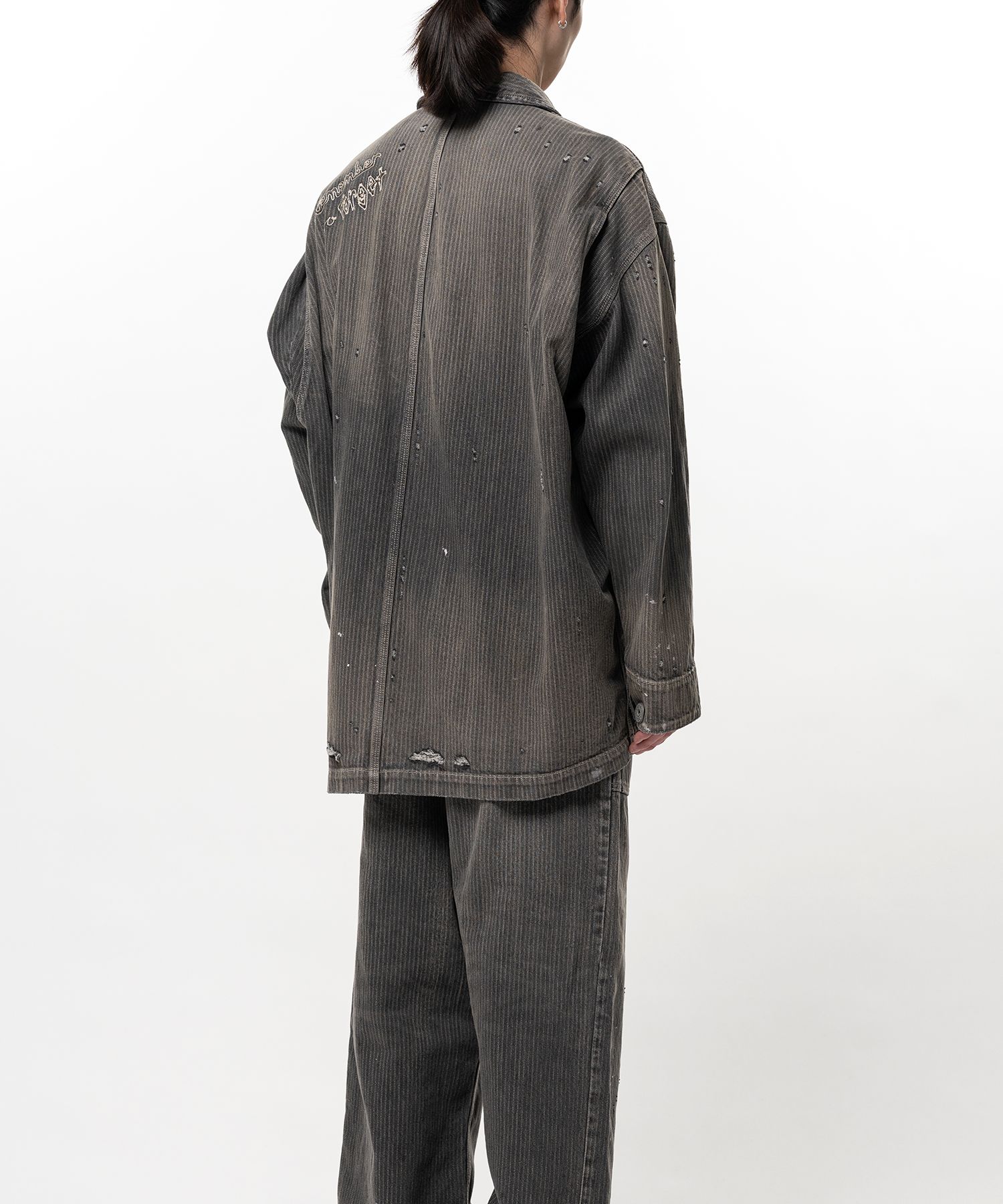 Stripe Denim Chore Jacket