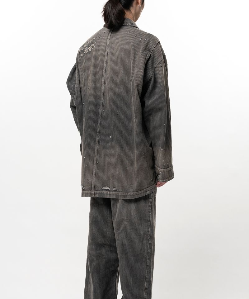 Stripe Denim Chore Jacket