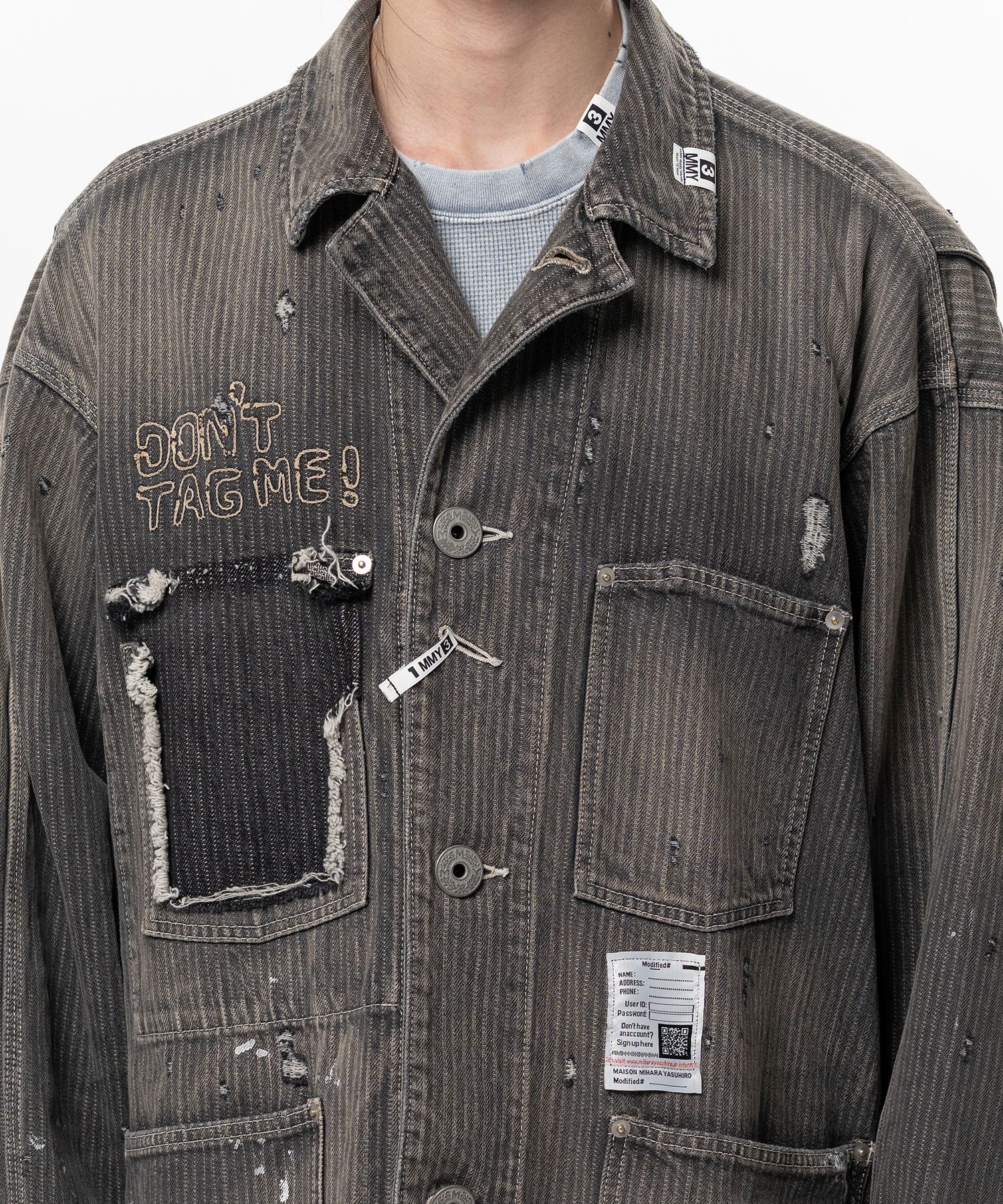Stripe Denim Chore Jacket