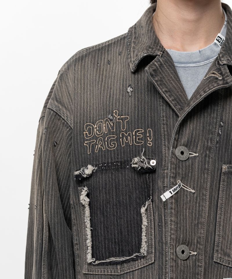 Stripe Denim Chore Jacket