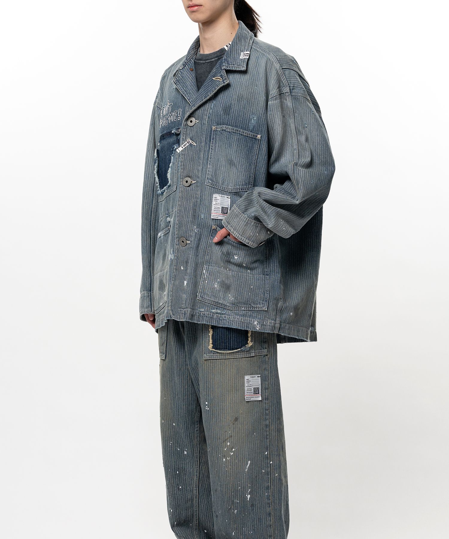 Stripe Denim Chore Jacket