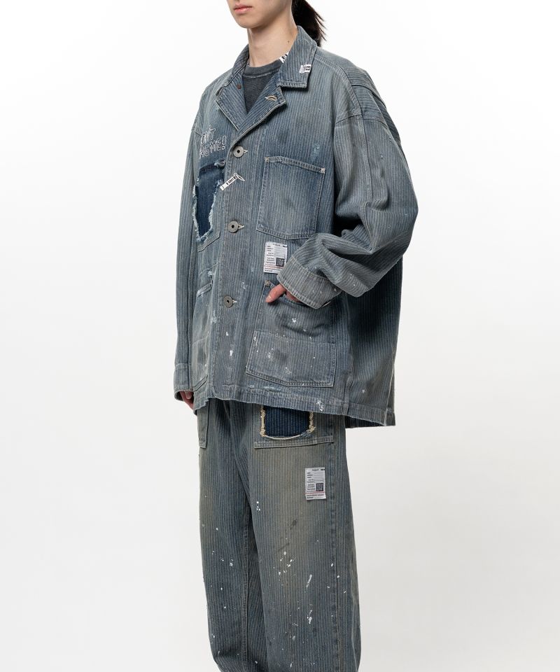 Stripe Denim Chore Jacket