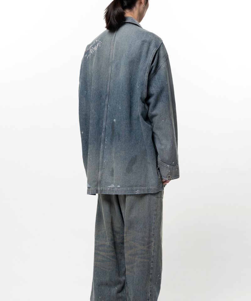 Stripe Denim Chore Jacket