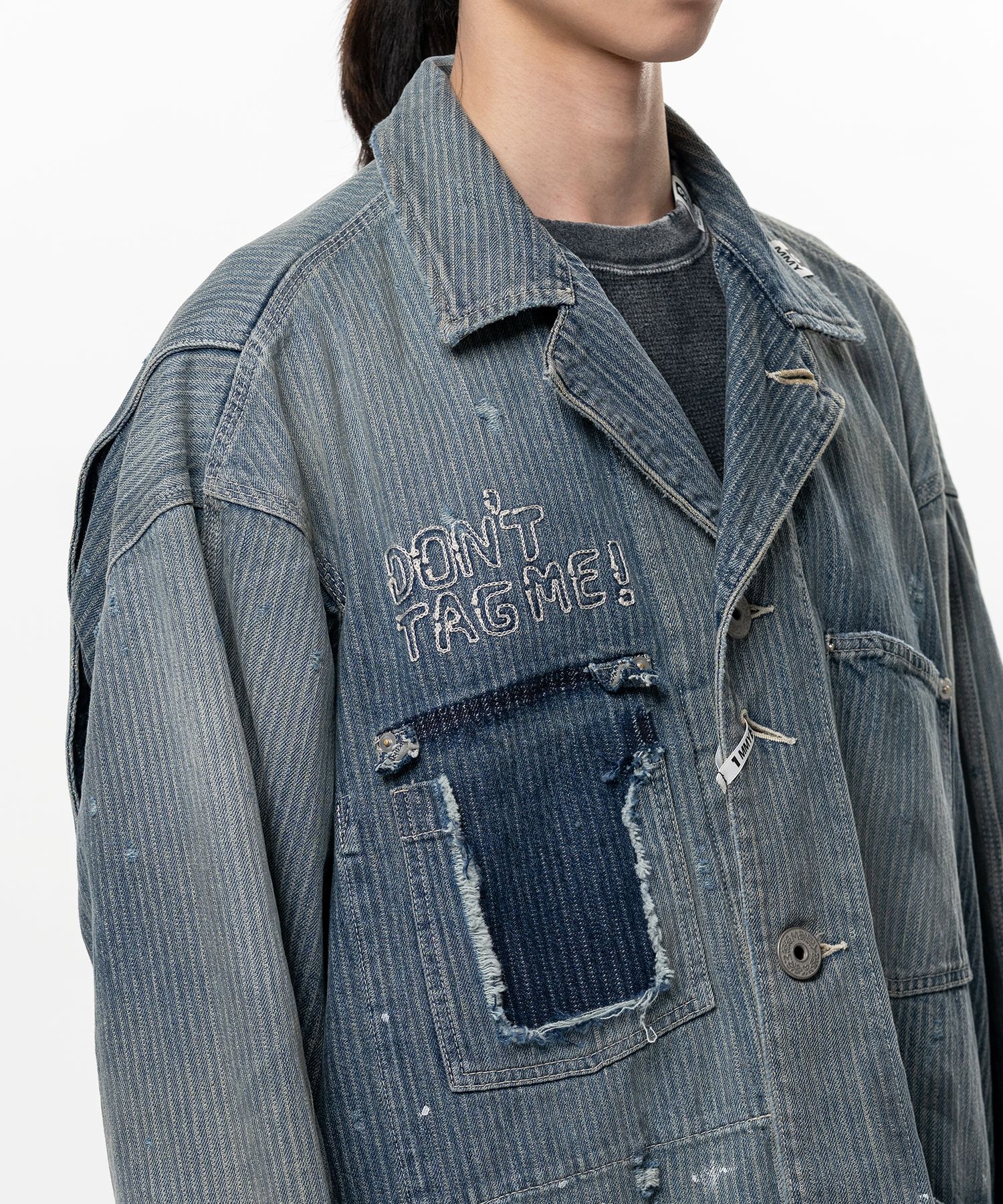 Stripe Denim Chore Jacket