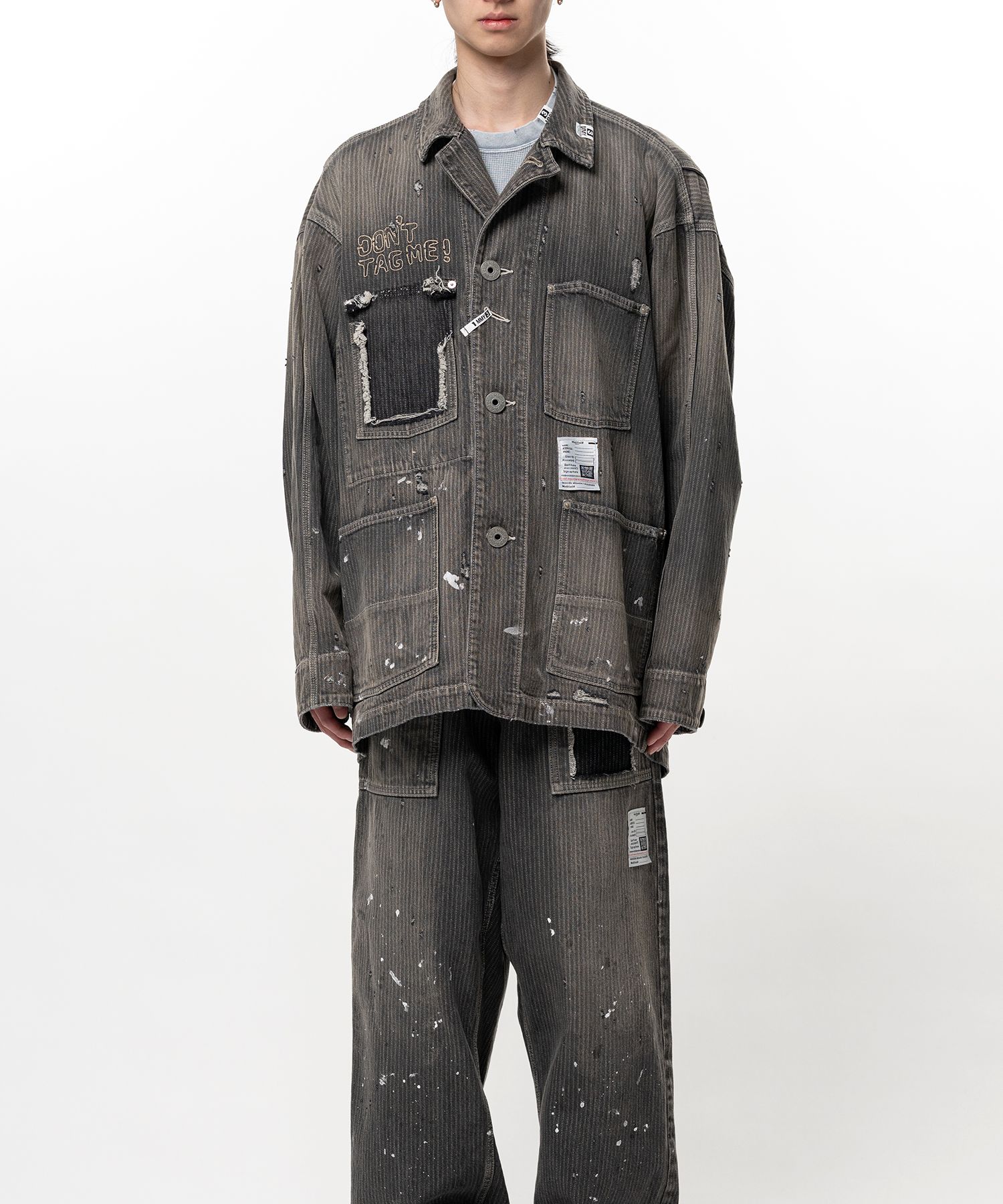 Stripe Denim Chore Jacket