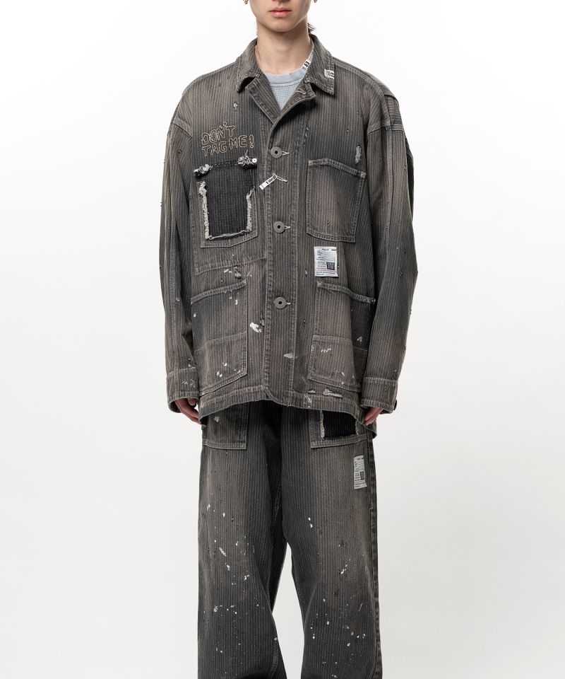 Stripe Denim Chore Jacket