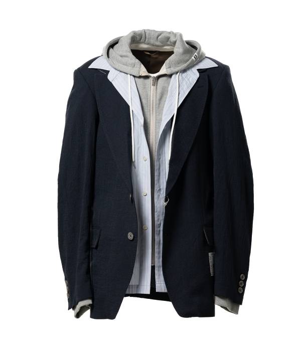 Mix Layered Wool Jacket