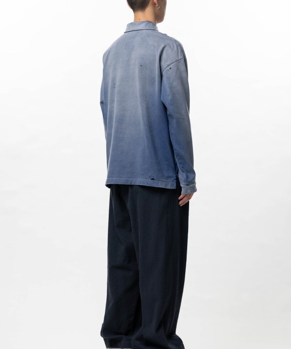 Sun Faded Like Collared Long Sleeve T-shirt