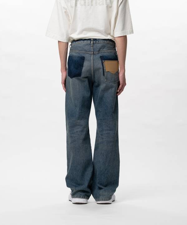 Flared Denim Pants