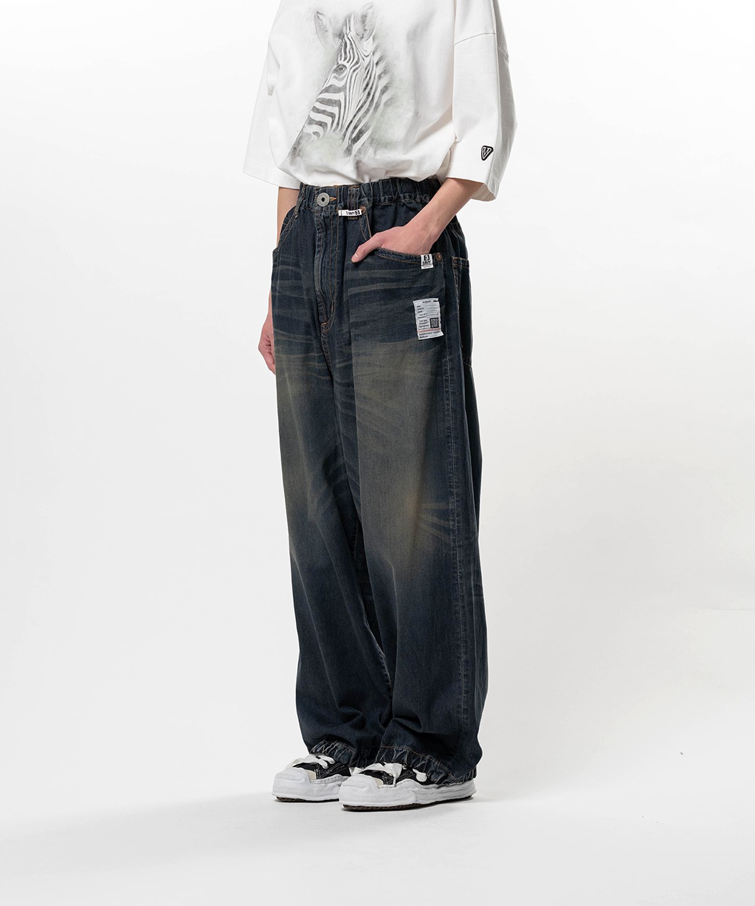 Light Denim Wide Pants
