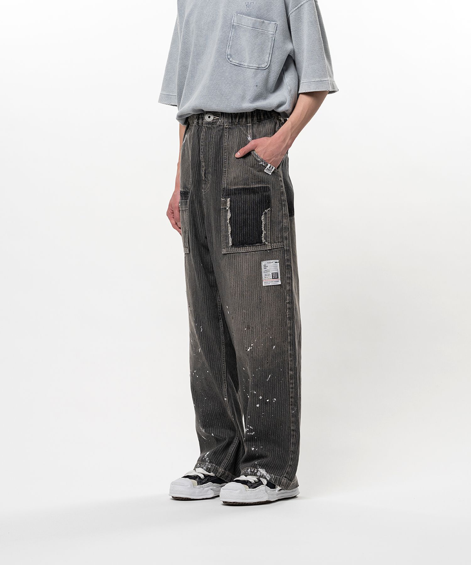 Stripe Denim Bush Pants