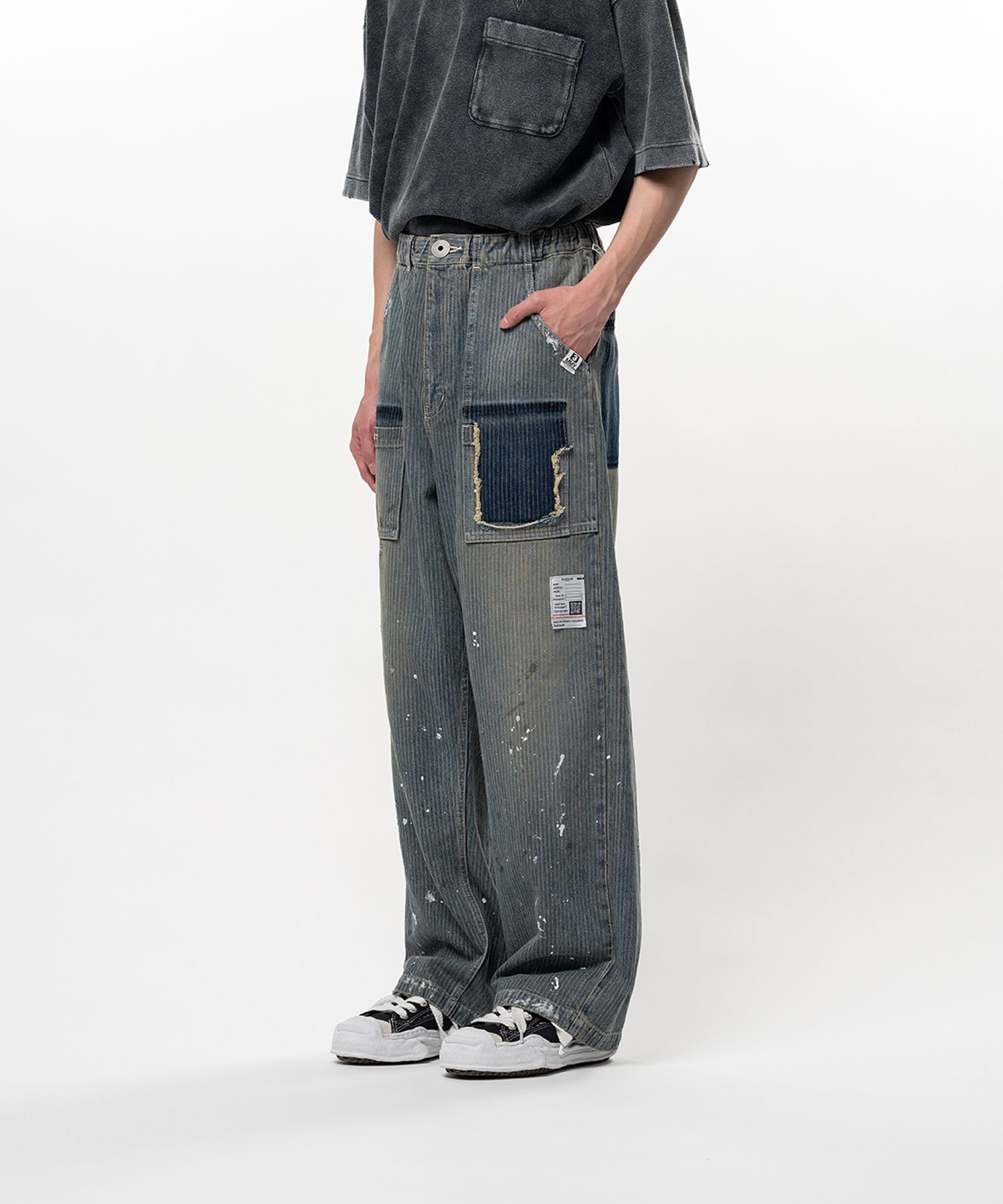 Stripe Denim Bush Pants