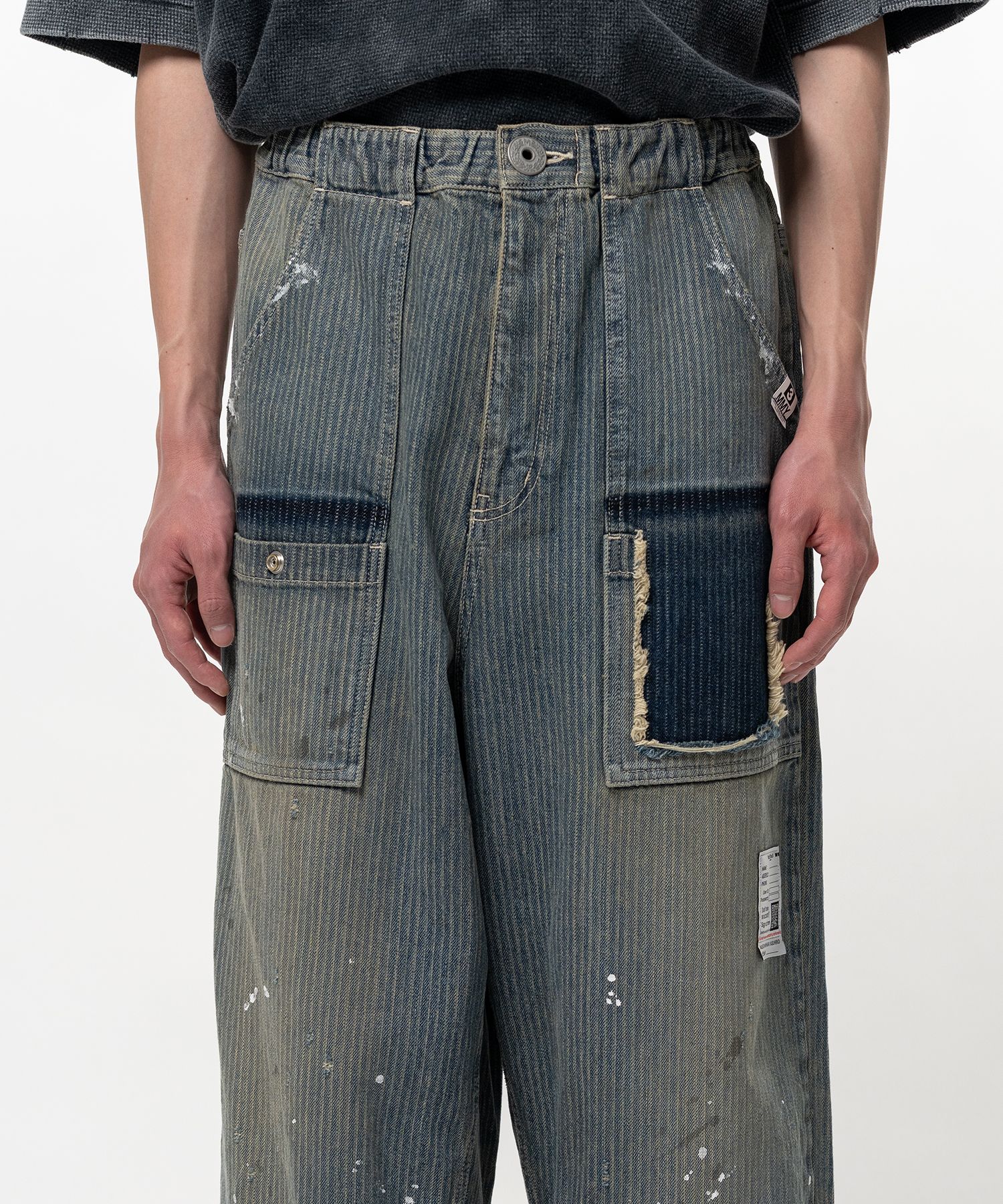 Stripe Denim Bush Pants