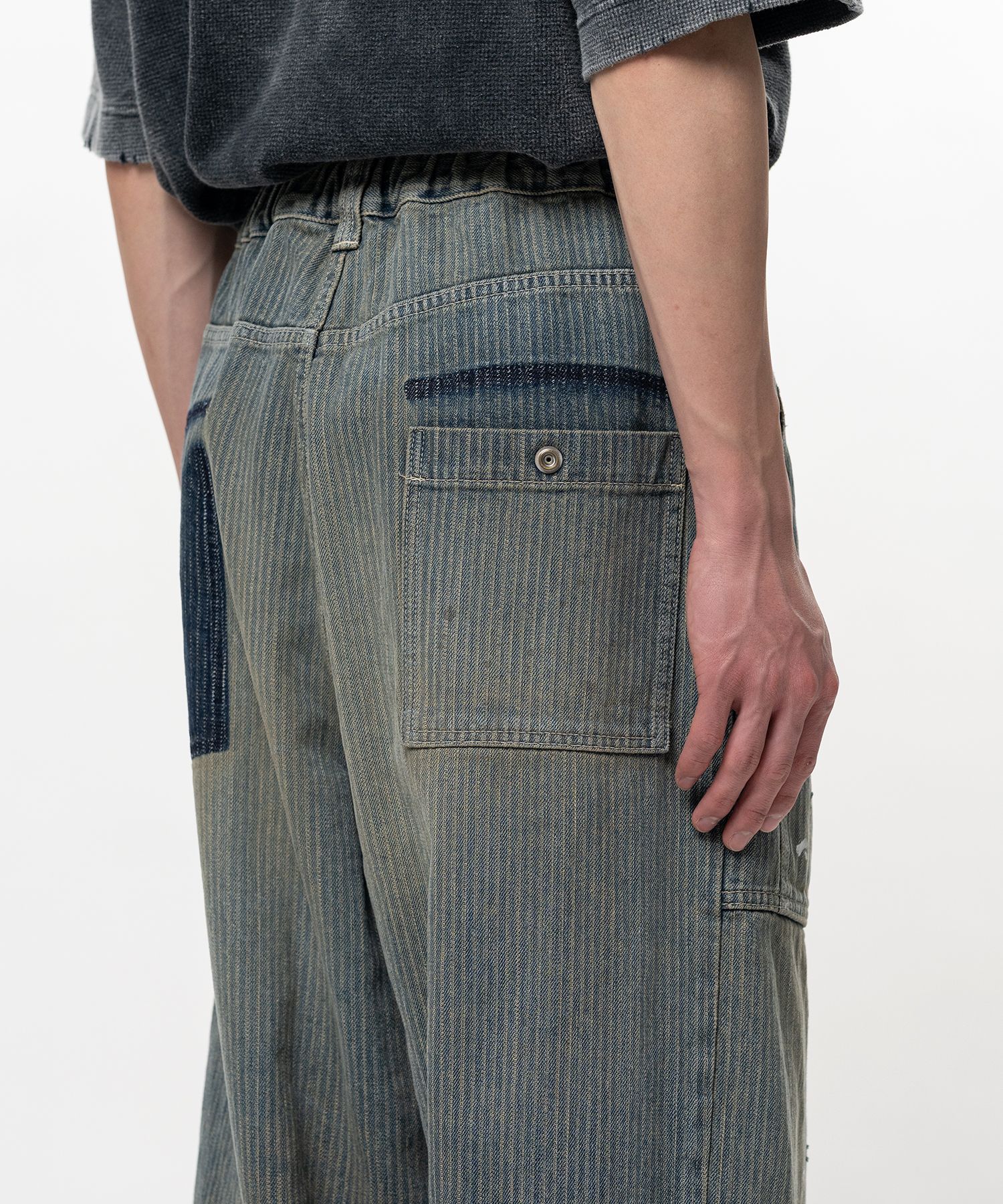 Stripe Denim Bush Pants