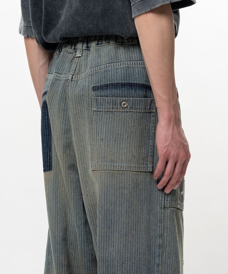 Stripe Denim Bush Pants