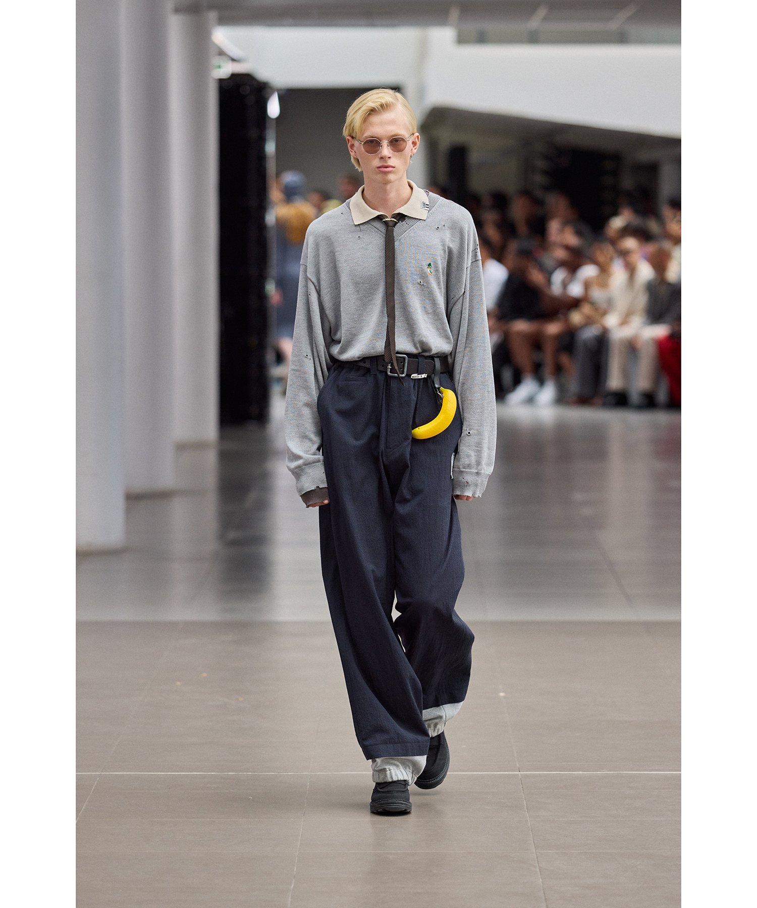 Mix Layered Wool Pants