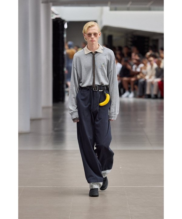 Mix Layered Wool Pants