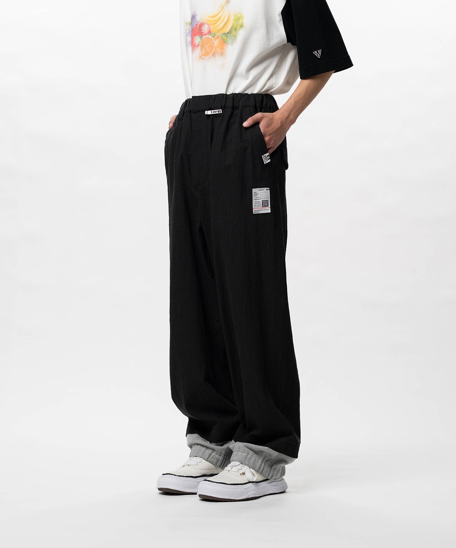 Mix Layered Wool Pants