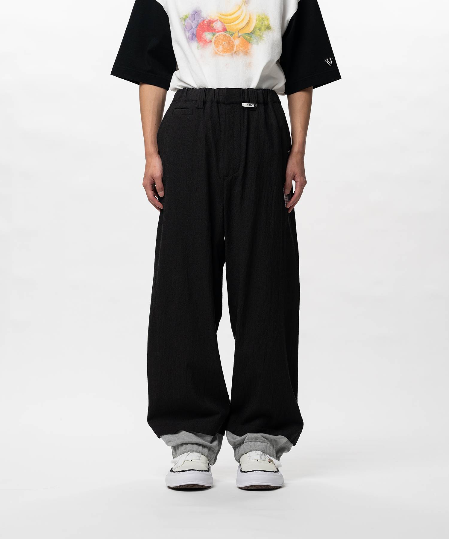 Mix Layered Wool Pants