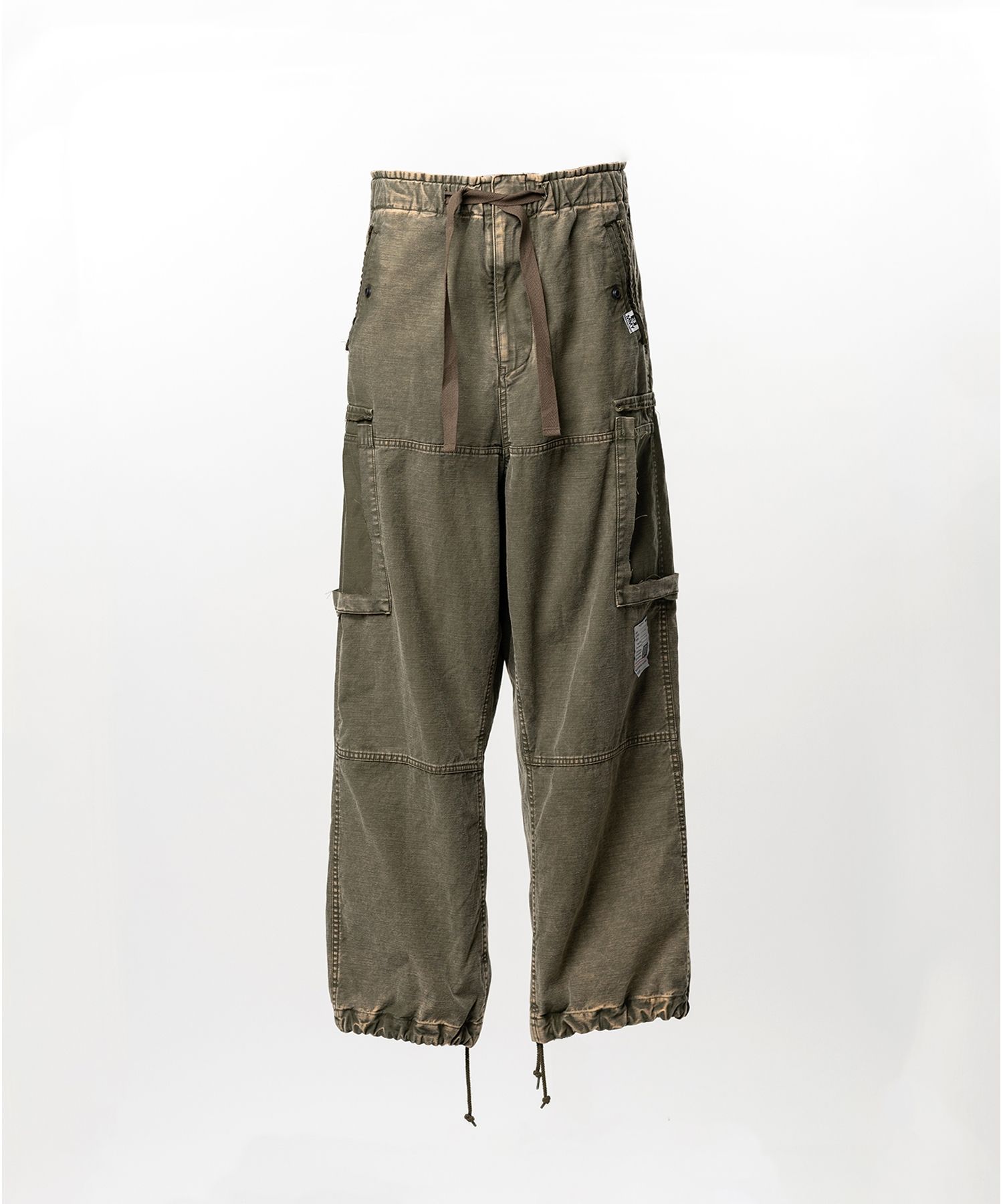 Cotton Satin Cargo Pants