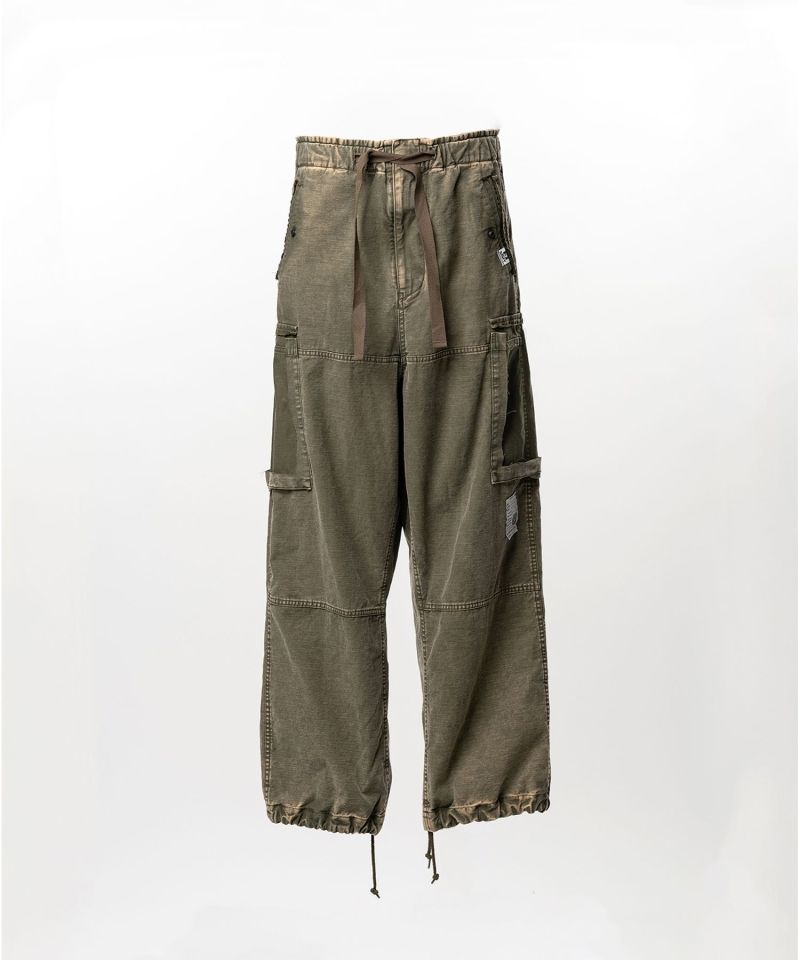 Cotton Satin Cargo Pants