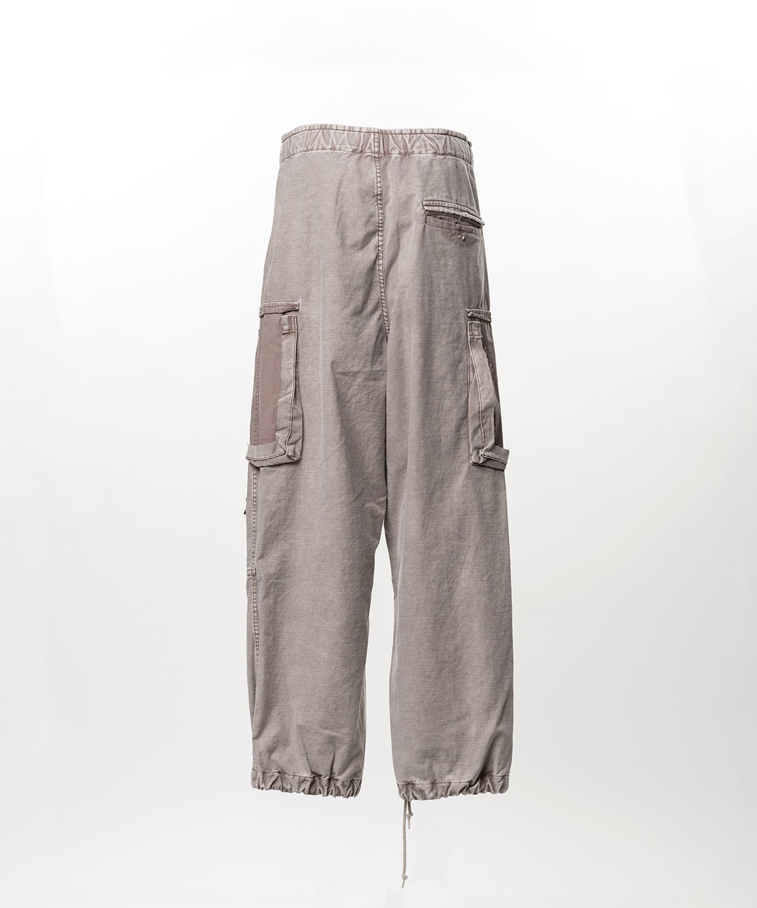 Cotton Satin Cargo Pants