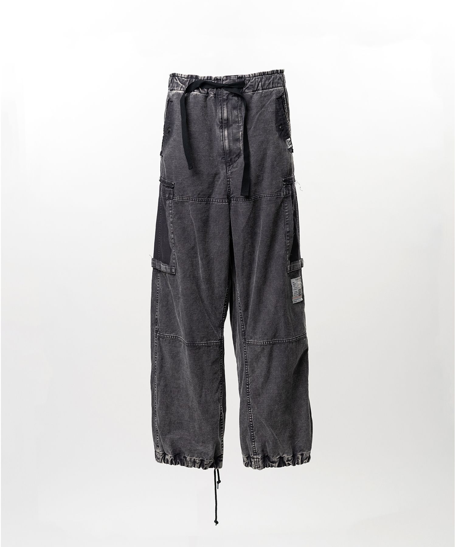 Cotton Satin Cargo Pants