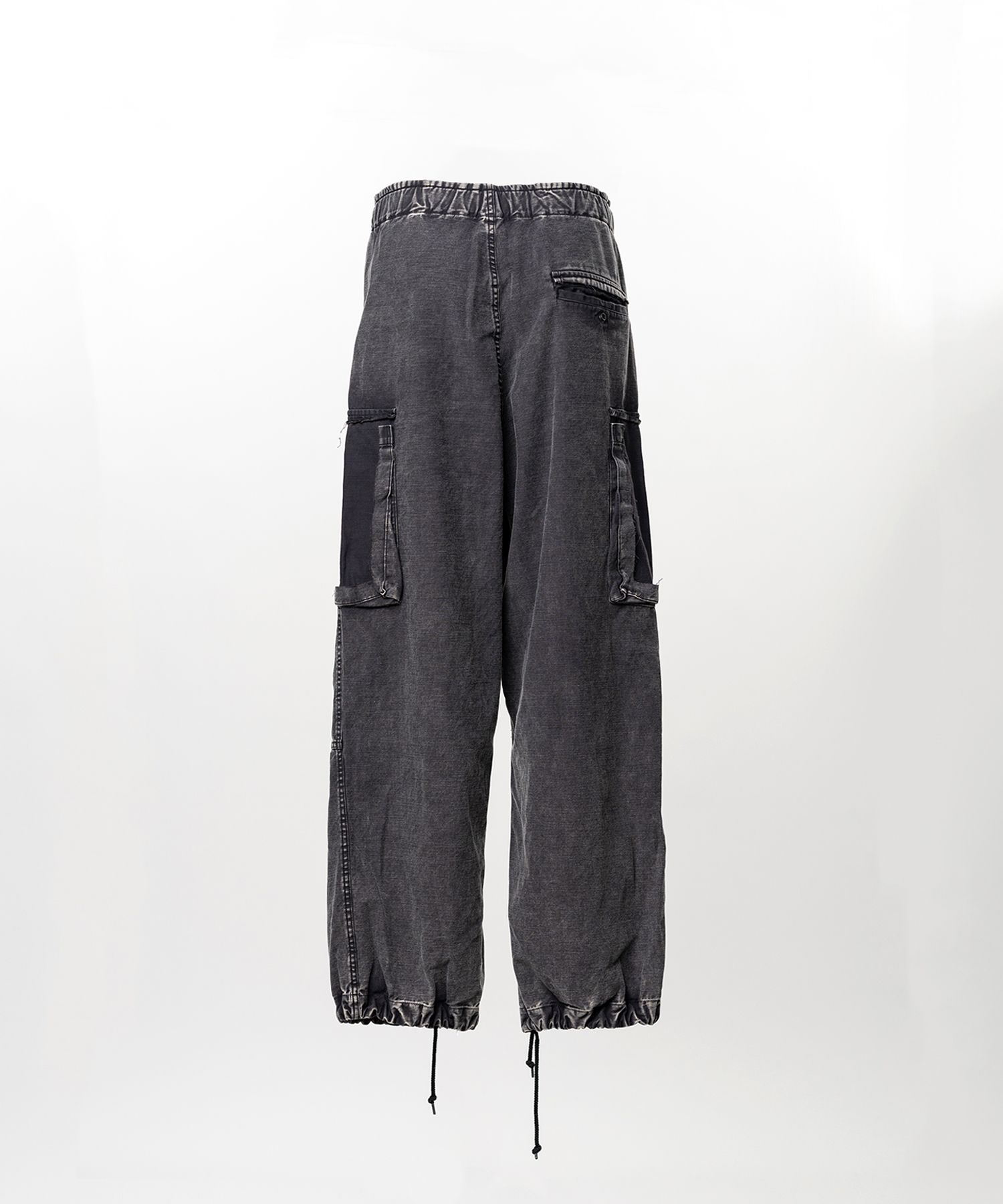 Cotton Satin Cargo Pants