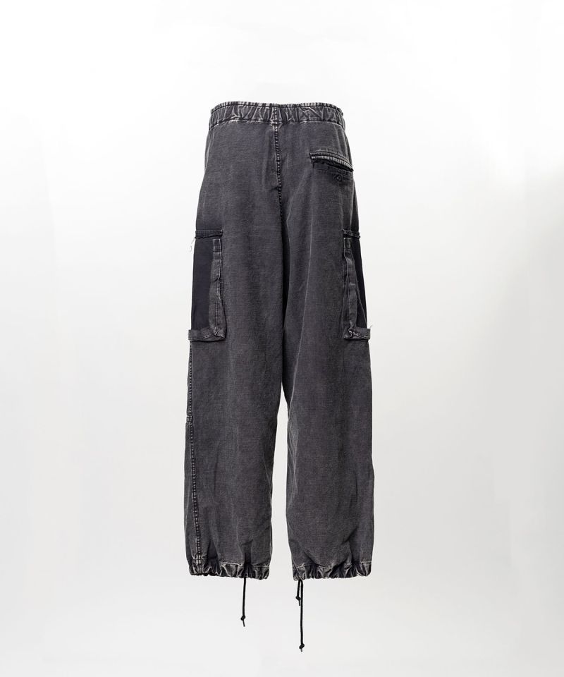 Cotton Satin Cargo Pants