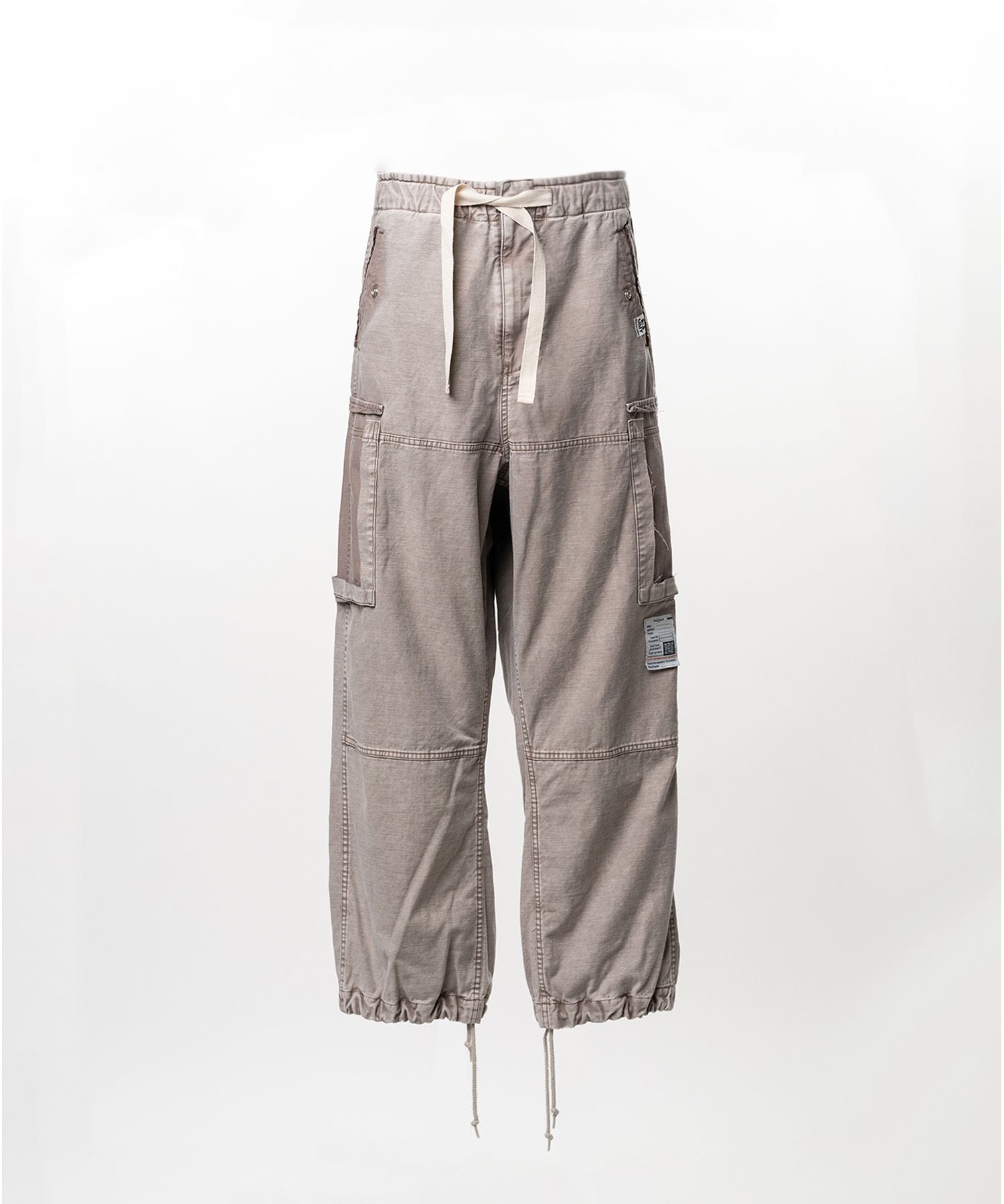 Cotton Satin Cargo Pants