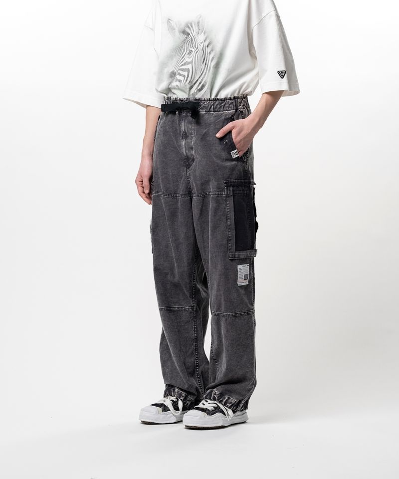 Cotton Satin Cargo Pants